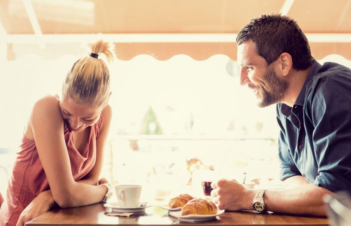 man admiring a woman